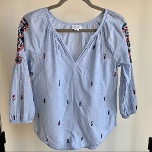 Anthropologie Beaded Blouse